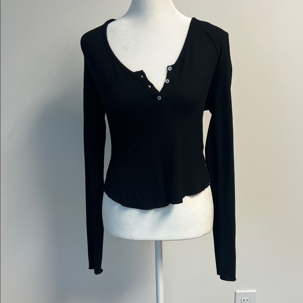 Free People Keep It Basic Layering Long Sleeve Bl… - image 2